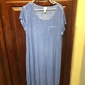 Chico’s Blue T-Shirt Maxi Dress
